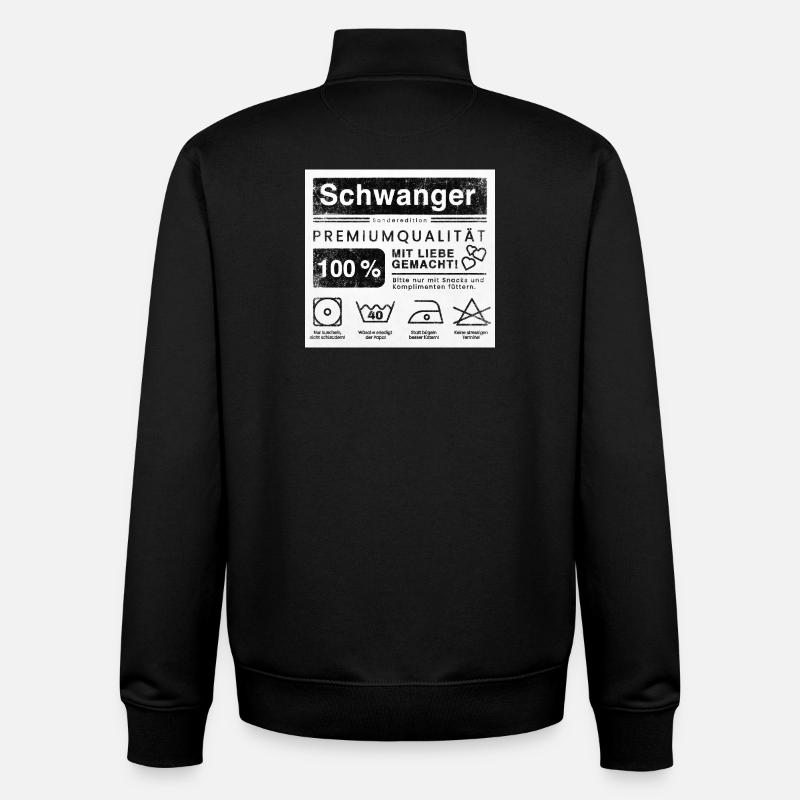 Schwangerschaft Sonderedition  - Unisex Organic Zip Sweatshirt von Stanley/Stella - Schwarz