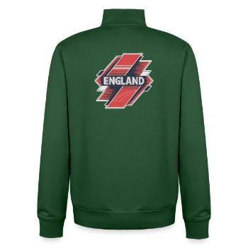 Angleterre - Sweat zippé unisexe en coton bio Stanley/Stella - vert bouteille - Dos - AI Model Male 185 dark (185cm)