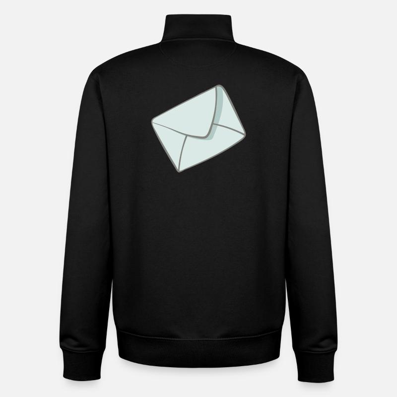 Lettre - Sweat zippé unisexe en coton bio Stanley/Stella - noir