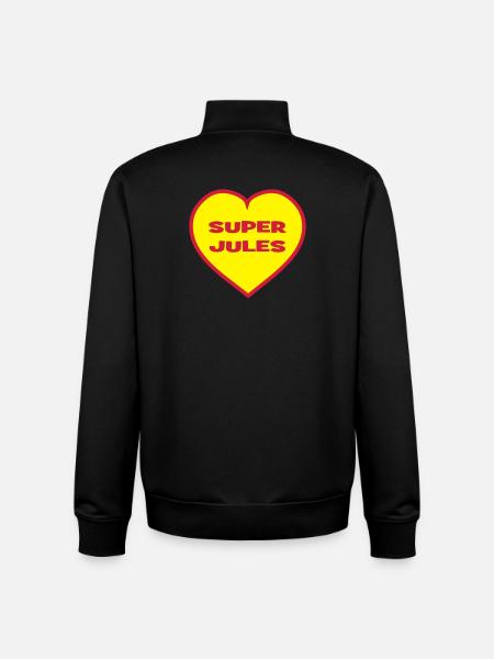 Super Jules - Sweat zippé unisexe en coton bio Stanley/Stella - noir