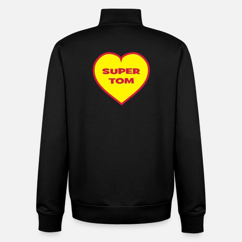 Super Tom - Sweat zippé unisexe en coton bio Stanley/Stella - noir