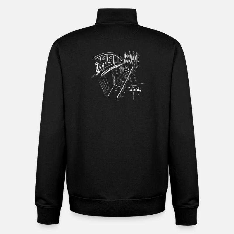 Pont d'architecture - Sweat zippé unisexe en coton bio Stanley/Stella - noir