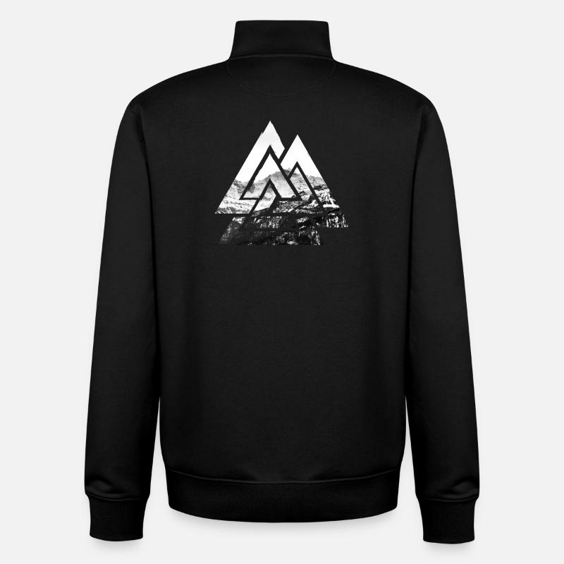 Valknut, Symbol von Odin - Mit Gebirge - Unisex Organic Zip Sweatshirt von Stanley/Stella - Schwarz