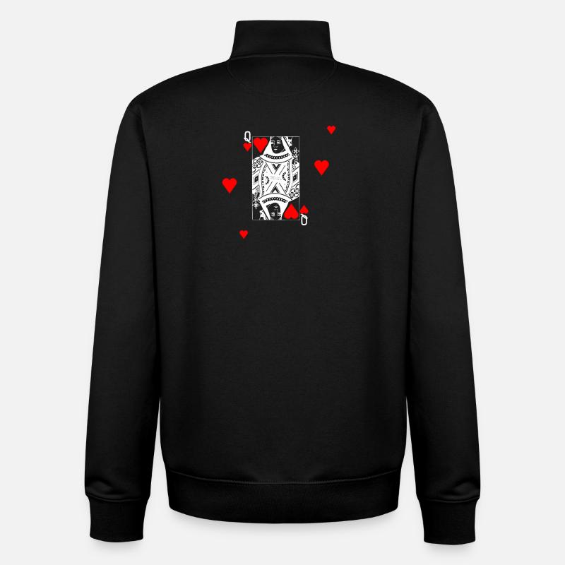 reine - Sweat zippé unisexe en coton bio Stanley/Stella - noir