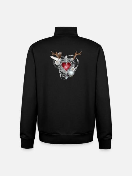Extravagant Bavarian costume jewellery - Unisex Organic Zip Sweatshirt by Stanley/Stella - black