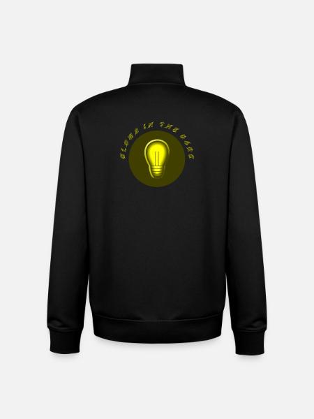 lyser i mörkret problem med elektrisk ström - Unisex sweatshirt med dragkedja i ekologisk bomull Stanley/Stella - svart