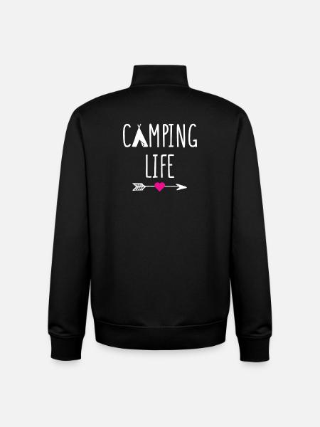Campingleben - Unisex Organic Zip Sweatshirt von Stanley/Stella - Schwarz