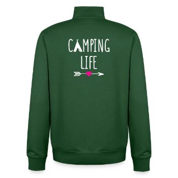 Vie de camping - Sweat zippé unisexe en coton bio Stanley/Stella - vert bouteille - Dos - AI Model Male 185 dark (185cm)