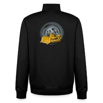 Bulldozer, Planierraupe, Kettenräumer - Unisex Organic Zip Sweatshirt von Stanley/Stella - Schwarz - Hinten - AI Model Male 185 light (185cm)