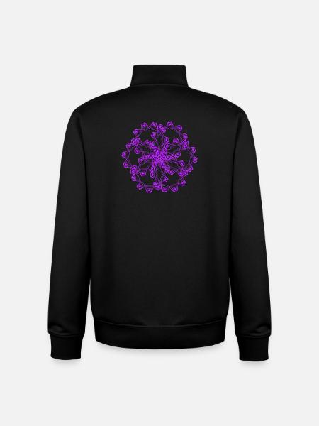 Random patterns circled - Unisex Organic Zip Sweatshirt by Stanley/Stella - black
