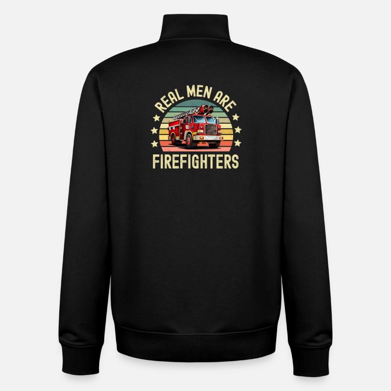 Pompiers - Sweat zippé unisexe en coton bio Stanley/Stella - noir
