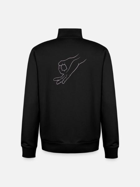 Handzeichen Loch Gereingeguckt Kinderspiel - Unisex Organic Zip Sweatshirt von Stanley/Stella - Schwarz
