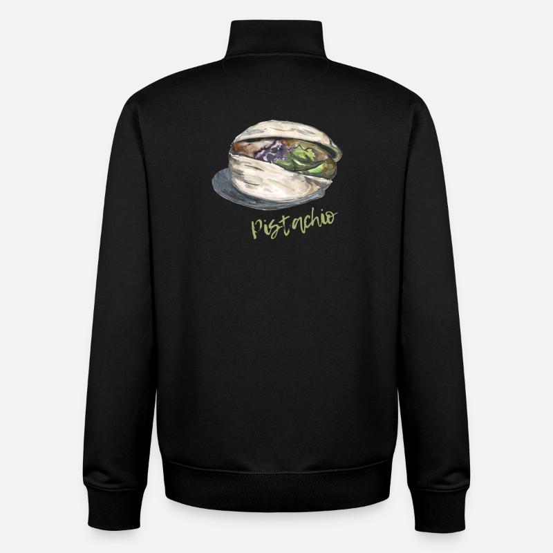 Pistazieschale Ästhetisches Nuss-Lover-Hemd - Unisex Organic Zip Sweatshirt von Stanley/Stella - Schwarz