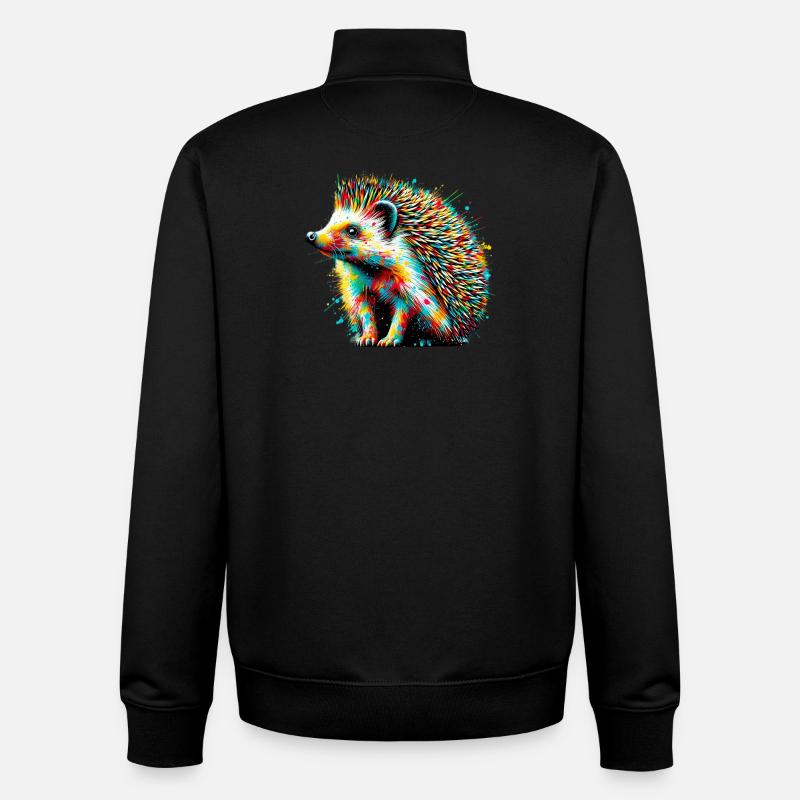 Igel - Unisex Organic Zip Sweatshirt von Stanley/Stella - Schwarz
