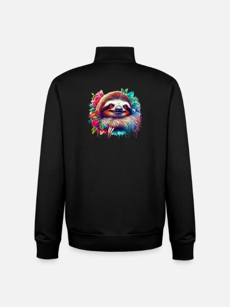 Sloth - Unisex Organic Zip Sweatshirt by Stanley/Stella - black