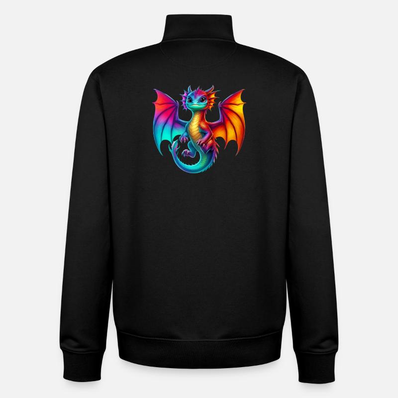 Drache - Unisex Organic Zip Sweatshirt von Stanley/Stella - Schwarz