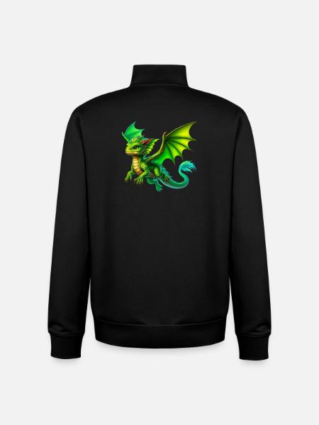 Drache - Unisex Organic Zip Sweatshirt von Stanley/Stella - Schwarz