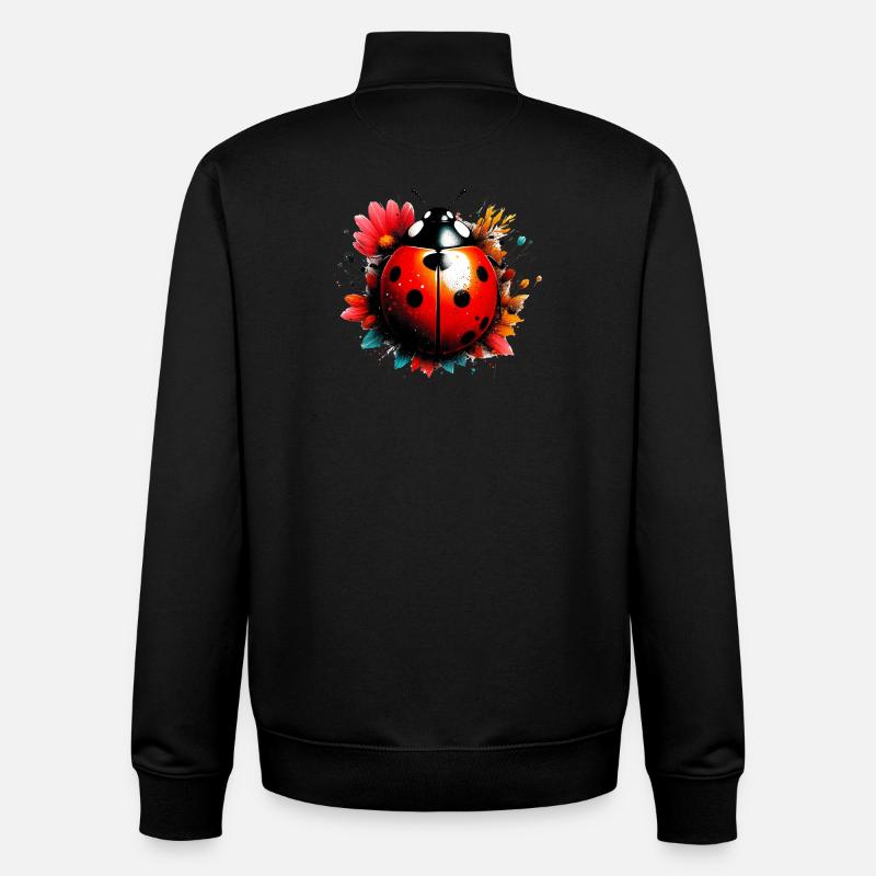 Coccinelle - Sweat zippé unisexe en coton bio Stanley/Stella - noir