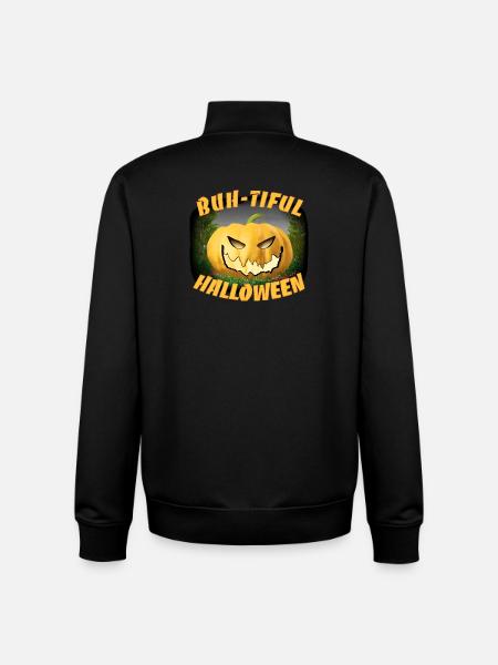 Halloween Kürbis - Unisex Organic Zip Sweatshirt von Stanley/Stella - Schwarz