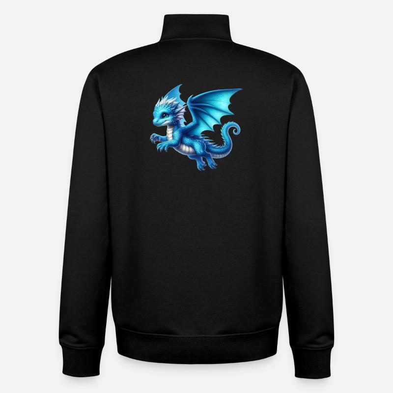 Dragon - Sweat zippé unisexe en coton bio Stanley/Stella - noir