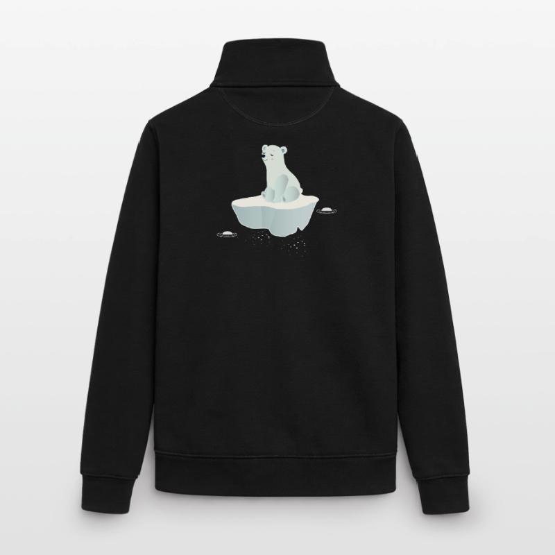 Träumender Eisbär auf einer Eisscholle Unisex Organic Zip Sweatshirt von Stanley/Stella