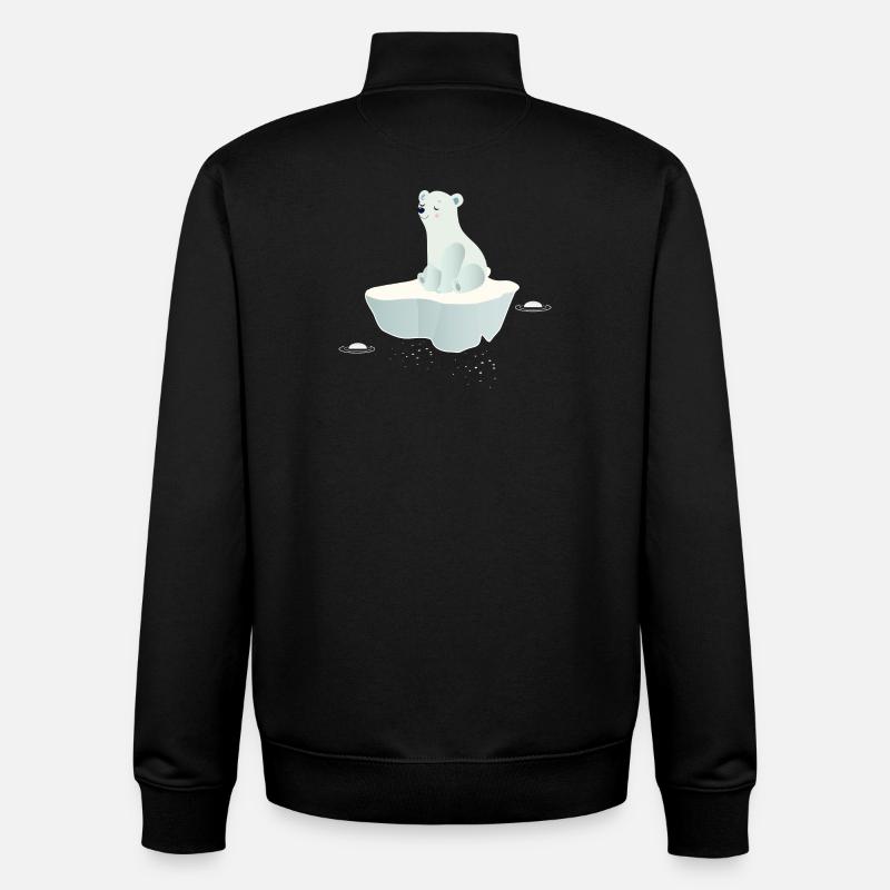 Träumender Eisbär auf einer Eisscholle - Unisex Organic Zip Sweatshirt von Stanley/Stella - Schwarz