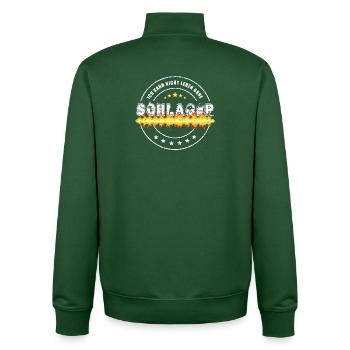I can't live without Schlager - Unisex Organic Zip Sweatshirt by Stanley/Stella - bottle green - Back - AI Model Male 185 dark (185cm)