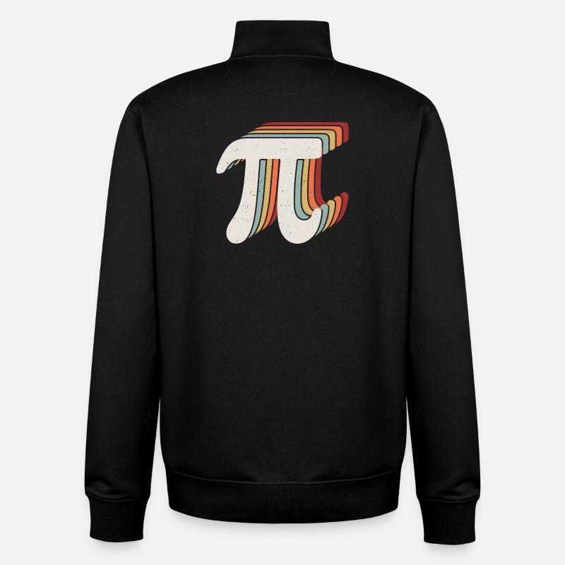 Bonne journée Pi - Sweat zippé unisexe en coton bio Stanley/Stella - noir