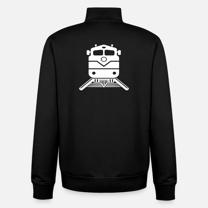 Train Locomotive Express Train Trainspotting - Sweat zippé unisexe en coton bio Stanley/Stella - noir