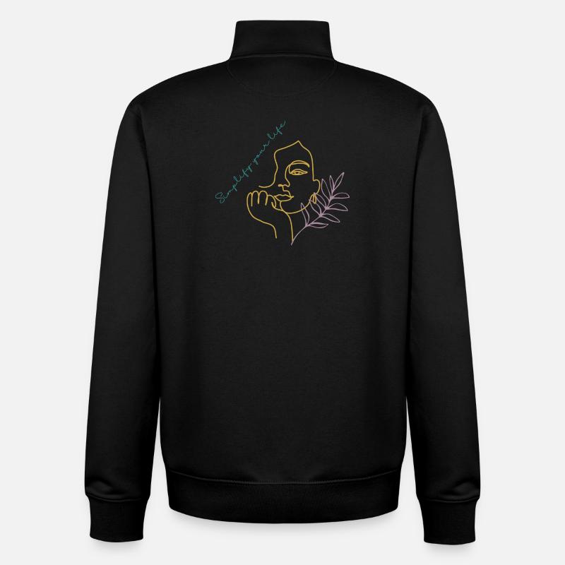 Simplify your Life - Unisex Organic Zip Sweatshirt von Stanley/Stella - Schwarz