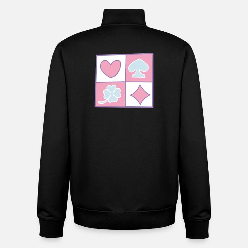 Checkerboard by helfspawn - Unisex Organic Zip Sweatshirt by Stanley/Stella - black