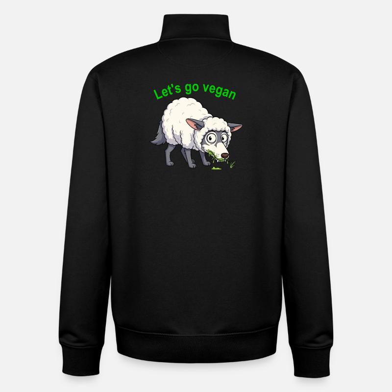 Wolf_in_schaapskleren - Sweat zippé unisexe en coton bio Stanley/Stella - noir