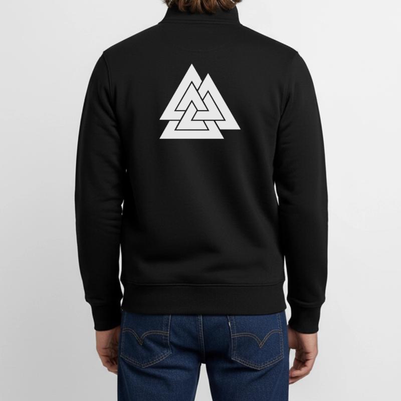 Geometric triangular nesting Unisex Organic Zip Sweatshirt by Stanley/Stella