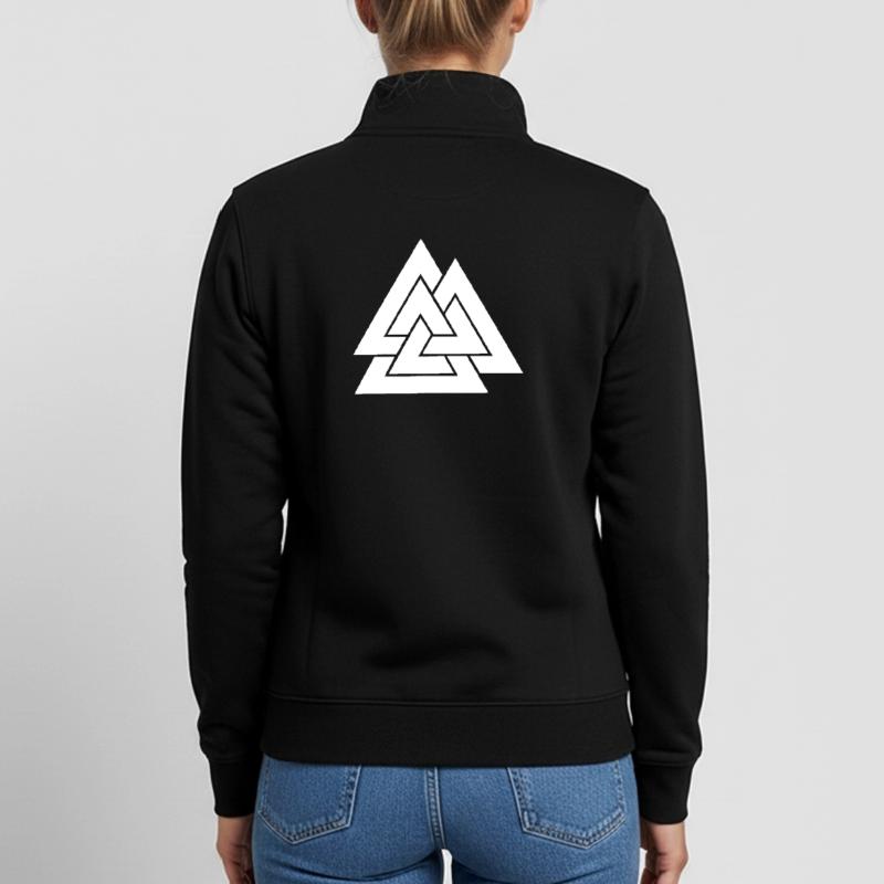 Geometric triangular nesting Unisex Organic Zip Sweatshirt by Stanley/Stella