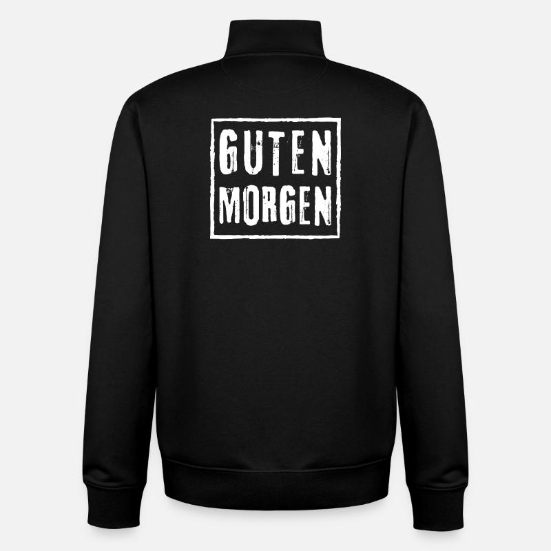 Bonjour Punk Rock Graffiti - Sweat zippé unisexe en coton bio Stanley/Stella - noir