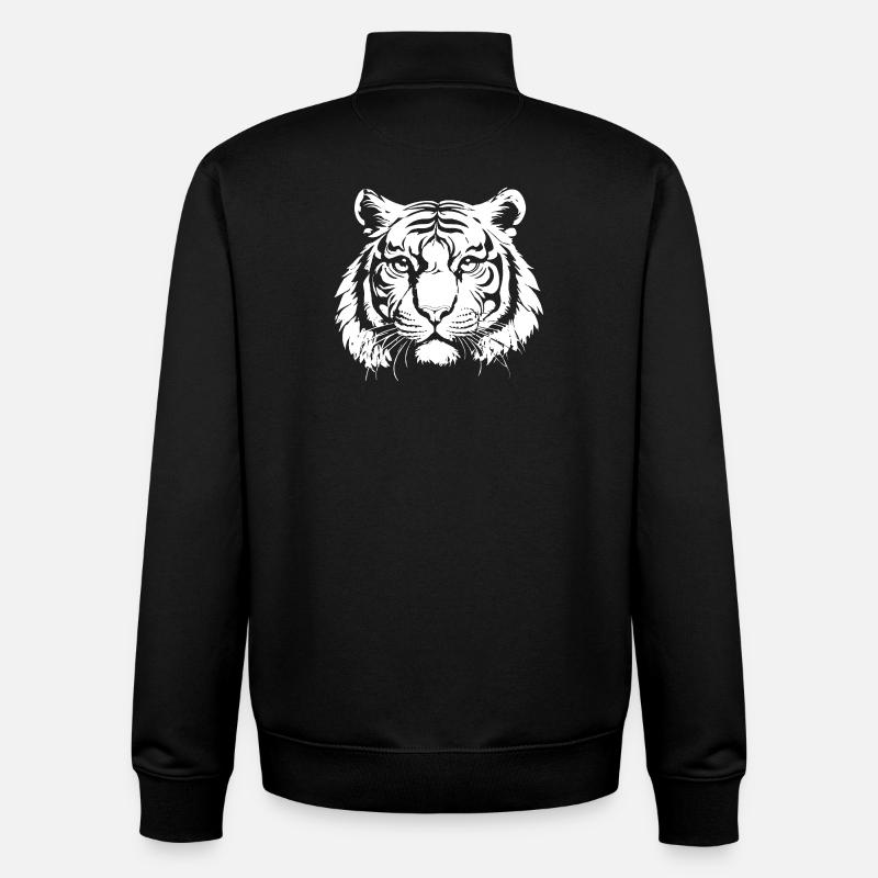 Tiger - Unisex Organic Zip Sweatshirt von Stanley/Stella - Schwarz