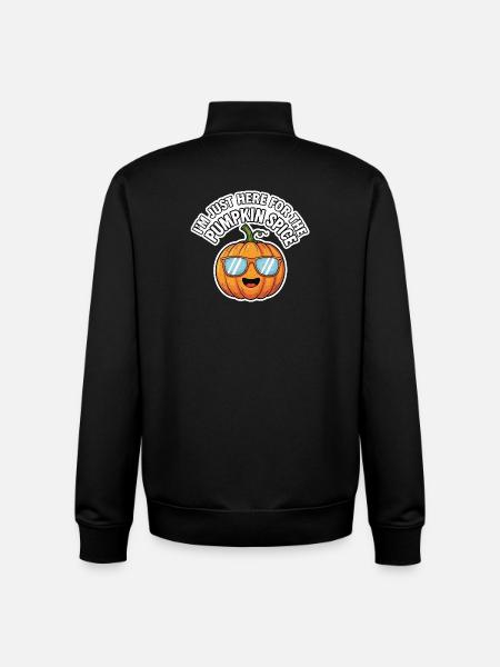 Pumpkin Spice Halloween October Pumpkin - Sweat zippé unisexe en coton bio Stanley/Stella - noir