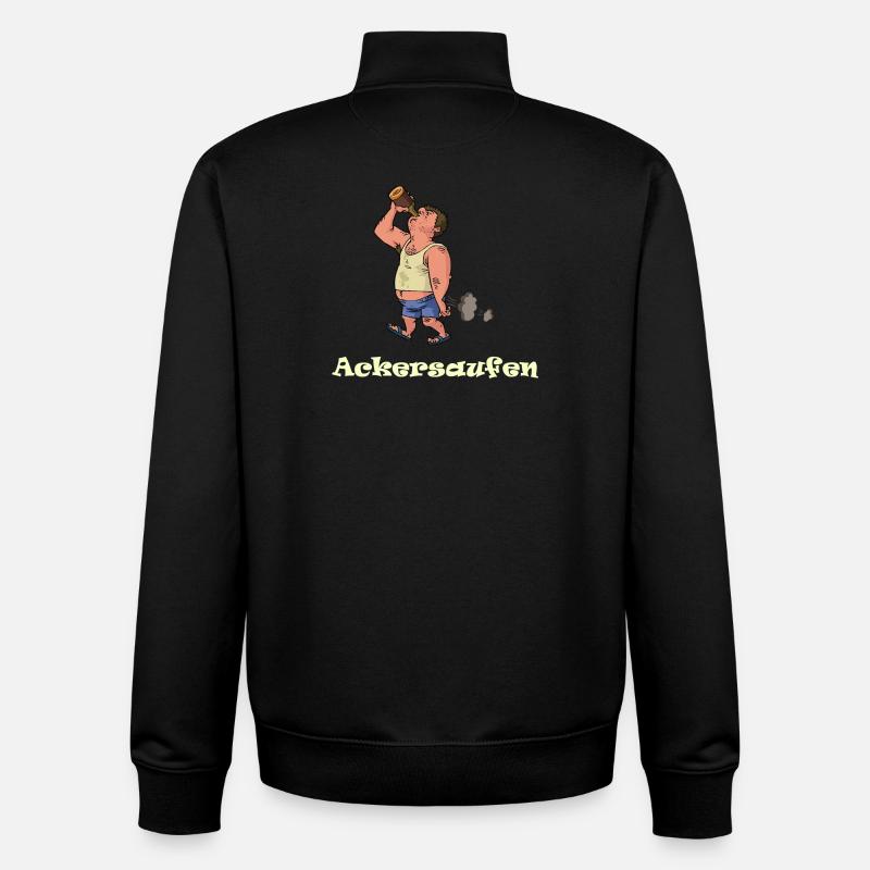 Ackersaufen - Unisex Organic Zip Sweatshirt von Stanley/Stella - Schwarz