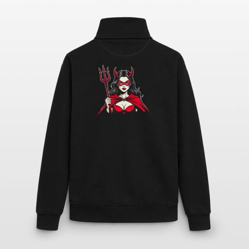 Devil Trident Hell Devil Woman Woman Devil Unisex Organic Zip Sweatshirt by Stanley/Stella