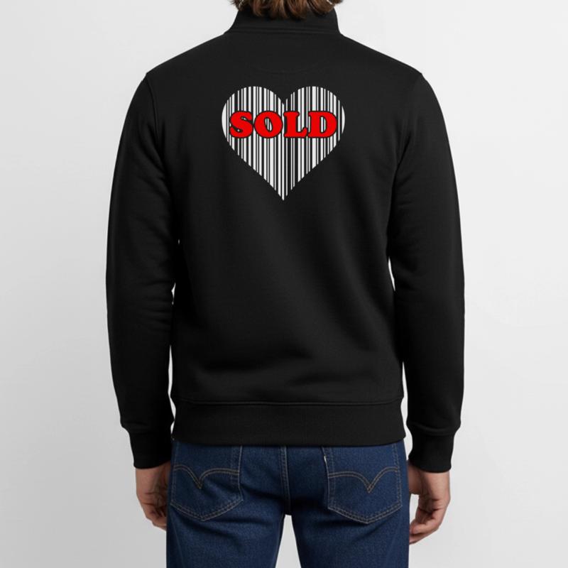 Herz Barcode Liebe – Sold Code Strichcode Geschenk Unisex Organic Zip Sweatshirt von Stanley/Stella