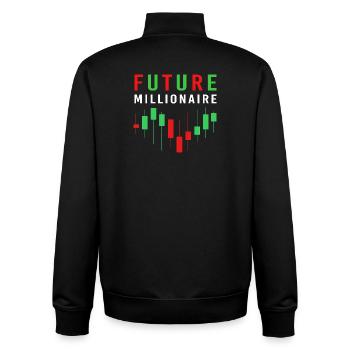 Trading Finanzen Aktien Geld Bitcoin Kapital - Unisex Organic Zip Sweatshirt von Stanley/Stella - Schwarz - Hinten - AI Model Male 185 light (185cm)