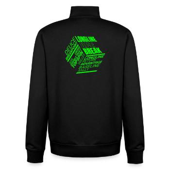 Tennis Glossar von Advantage bis Return - Unisex Organic Zip Sweatshirt von Stanley/Stella - Schwarz - Hinten - AI Model Male 185 light (185cm)