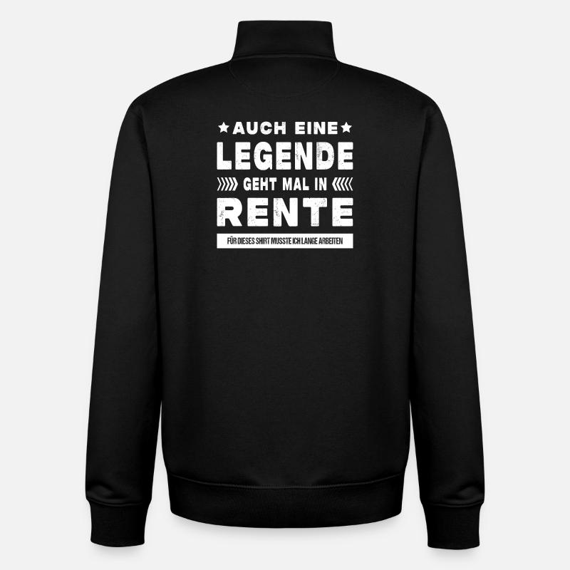 Rentner Ruhestand Geschenkidee - Unisex Organic Zip Sweatshirt von Stanley/Stella - Schwarz