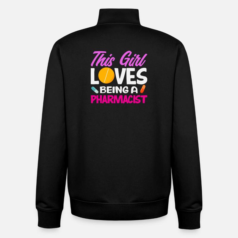Pharmacien Technicien Pharmaceutique - Sweat zippé unisexe en coton bio Stanley/Stella - noir