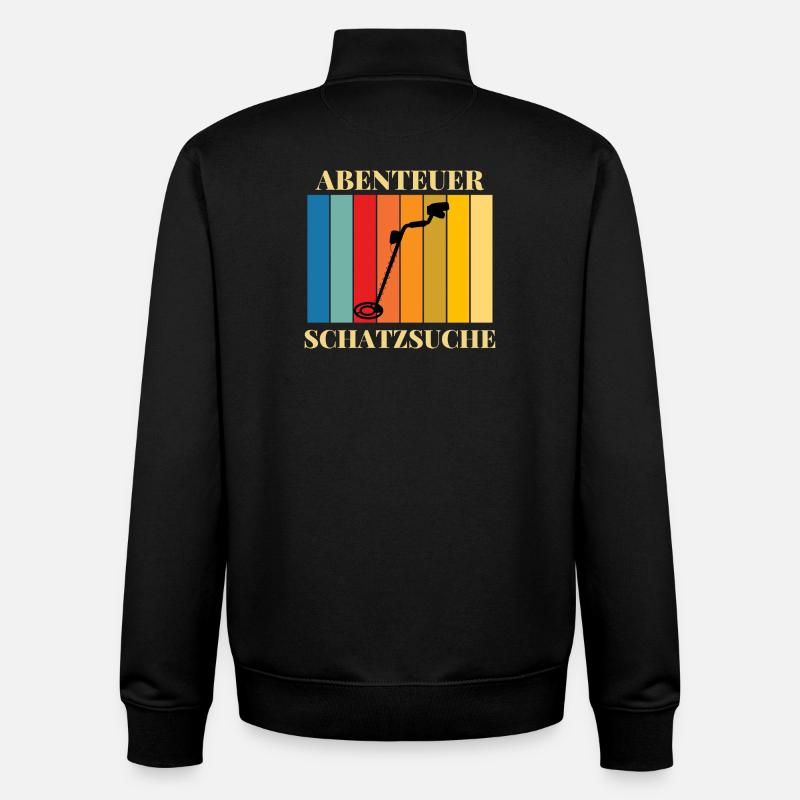 Abenteuer_Schatzsuche - Sweat zippé unisexe en coton bio Stanley/Stella - noir