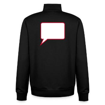 Personnalisez votre propre bande dessinée en bulles de dialogue - Sweat zippé unisexe en coton bio Stanley/Stella - noir - Dos - AI Model Male 185 light (185cm)