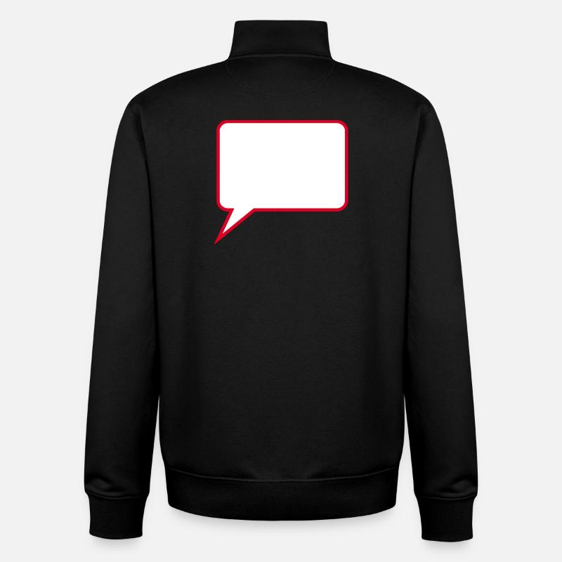 Personalize your own speech bubble comic - Unisex Organic Zip Sweatshirt by Stanley/Stella - black