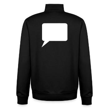 Personnalisez votre propre bande dessinée en bulles de dialogue - Sweat zippé unisexe en coton bio Stanley/Stella - noir - Dos - AI Model Male 185 light (185cm)