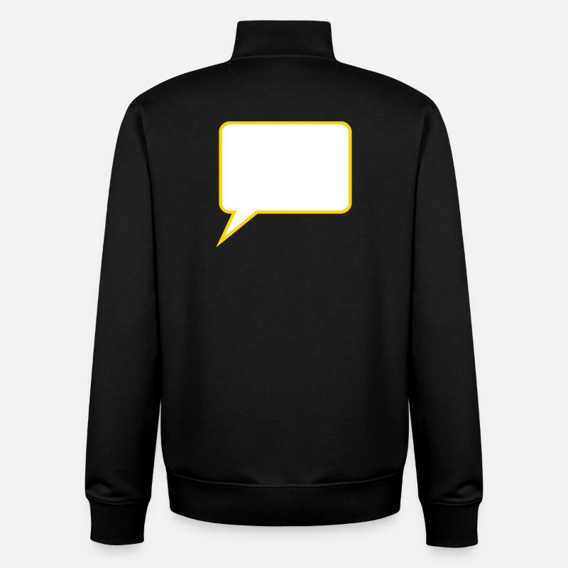Personalize your own speech bubble comic - Unisex Organic Zip Sweatshirt by Stanley/Stella - black