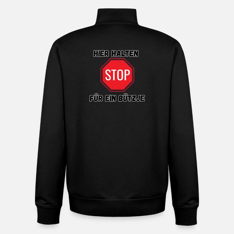 Costume de carnaval à Bützje - Sweat zippé unisexe en coton bio Stanley/Stella - noir